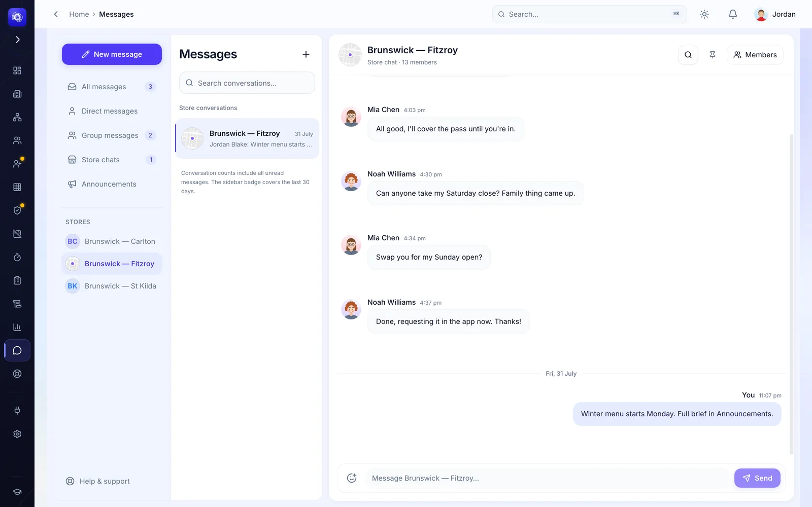 Orbit messages