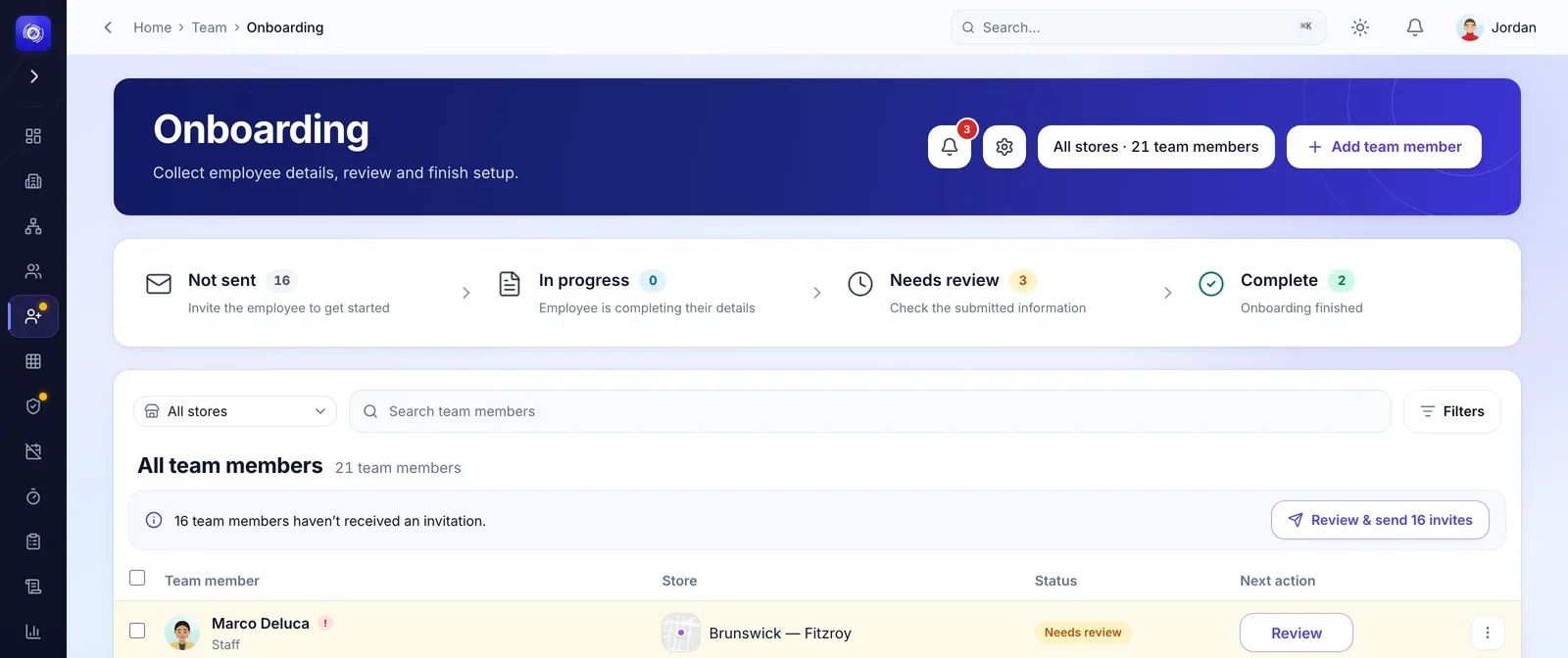 The Orbit onboarding board